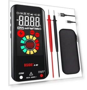 Smart Digital Multimeter with True RMS, 9999 Counts, Color Display — Electrical Testers, BSIDE