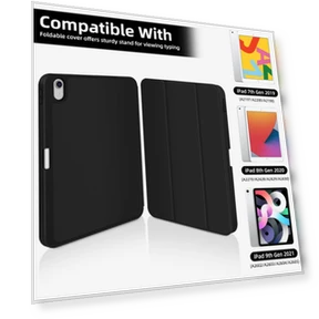3-fold TPU Smart Leather Tablet Case with Pen Slot for iPad 10th Gen 10.9 2022 — Protective Cases