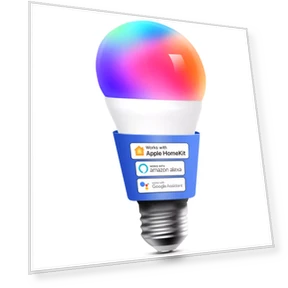 Умная RGB лампа с дистанционным управлением через Apple Home и Siri (2 шт) — Светодиодные