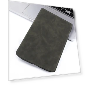 Retro Skin-feel Leather Smart Tablet Case for Pocketbook InkPad 4/Color2/3/PB743 — Protective Cases, Pocketbook