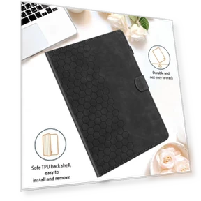 Honeycomb Embossed Leather Smart Tablet Case for Samsung Galaxy Tab A 10.1 2016 — Keyboard Cases, Samsung