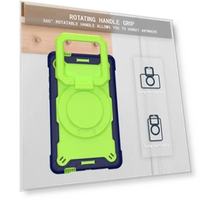 Handle Robot Silicone Hybrid PC Tablet Case for Samsung Galaxy Tab A9 — Keyboard Cases, Samsung