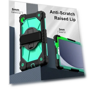 Silicone Hybrid PC Tablet Case with Stand and Shoulder Strap — Keyboard Cases, Samsung
