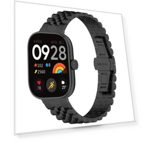 Five-bead Butterfly Buckle Metal Watch Band for Xiaomi Mi Band 8 Pro / Smart Band 9 Pro — Smartwatch Straps, Xiaomi