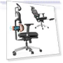 Ergonomic Chair with Adaptive Lower Back Support and Footrest — Back & Seat Cushions, NEWTRAL