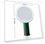 Thumbnail Smart LED Makeup Mirror with Three-Color Light — Compact & Travel