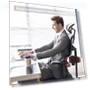 Thumbnail Ergonomic Chair with Adaptive Lower Back Support, Adjustable Armrest and Headrest — Back & Seat Cushions, NEWTRAL
