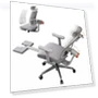 Превью Ergonomic Chair with Footrest, Auto-Following Backrest Headrest, Adaptive Lower Back Support - Gray — Back & Seat Cushions, NEWTRAL