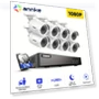 3K Lite Wired Surveillance DVR with AI Detection, 8CH System, 1TB HDD, 8x1080p Cameras — Complete Surveillance Systems, Annke