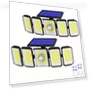5 Head 300 LED Solar Wall Light with Motion Sensor — Outdoor Security & Flood Lighting