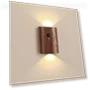 Modern Wooden USB Rechargeable Motion Sensor Wall Light — Wall Lighting