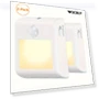 Motion Sensor Night Light, 2 Pack Plug In Wall Dimmable LED Night Lights — Night Lights, Wocbuy