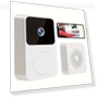 Sleek White Smart Doorbell Camera with HD Video & Night Vision — Smart Home Security