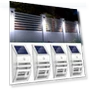Stainless Steel Metal Solar Deck Lights with Motion Sensor — Outdoor Security & Flood Lighting