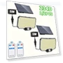 LED Solar Wall Light with Motion Sensor and Remote Control — Outdoor Security & Flood Lighting