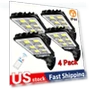 Solar Motion Sensor Lights 4-Pack with Controller — Outdoor Security & Flood Lighting