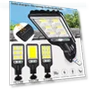Solar Motion Sensor Security Light, 3 Light, Waterproof, Remote Control for Garden Patio Path — Outdoor Security & Flood Lighting