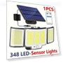 Solar Lights Outdoor, 348 LED Motion Sensor Lights With Remote Control — Outdoor Security & Flood Lighting