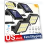 Solar-powered Outdoor Lamp with Motion Sensor - Matte Metal, 3 Lighting Modes, Remote Control — Outdoor Security & Flood Lighting, 160cob