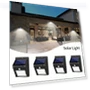 Solar Wall Lights With Motion Sensor, 4-pack — Outdoor Wall Lighting