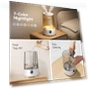 Thumbnail 3.6 L Cool Mist Humidifier with Oil Diffuser and 7 Color Light — Air Moisturizers, Homvana