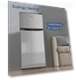 Thumbnail 4.0 Cu.Ft Small Refrigerator with Freezer, Double Door, Stainless Steel — Mini Fridges, BANGSON