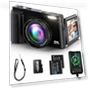 Thumbnail 4K Digital Camera with Auto-Focus, Flip Screen, and 16X Zoom for Photography and Vlogging — Mirrorless Cameras, YIGLLO