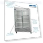 Thumbnail Two Door Glass Reach-In Refrigerator, 49 cu. ft, Stainless Steel — Mini Fridges, Arctic Air