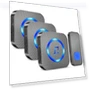 Thumbnail Wireless Doorbell with 3 Receivers, IP55 Waterproof, 1300 FT Range, 55 Chimes — Kits, SURFOU