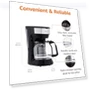 Thumbnail 12-Cup Coffee Maker with Reusable Filter, Black & Stainless Steel — Coffee Makers, Amazon Basics