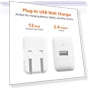 Thumbnail 12W One Port USB-A Wall Charger for Phones and Tablets, 2-Pack — Charging Solutions, Amazon