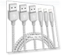 Thumbnail 3 Pack 10 ft Lightning Charging Cable - MFi Certified Fast Charging Nylon Braided Cord — Lightning, Bkayp