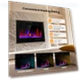 Thumbnail 36" Electric Fireplace Insert with Remote Control, 12 Flame Colors, Slim Black Design — Electric Heating Solutions, RealSmart