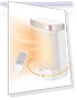 Thumbnail Atom One Space Heater with Remote, 70° Oscillating Electric Heater, Digital Thermostat — Air Moisturizers, Dreo