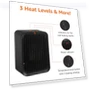 Thumbnail Ceramic Space Heater with 3 Heat Settings, Temperature Control — Portable Heating Solutions, Amazon Basics