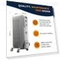 Превью Oil filled Radiator Heater, 1500W Electric Space Heater — Portable Heating Solutions, De'Longhi