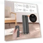 Thumbnail Portable Ceramic Space Heater with Remote, 1500W, 70° Oscillation — Portable Heating Solutions, QOWETU