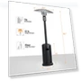 Превью Tall Standing Gas Patio Heater with Wheels, 40,000 BTU — Patio Heaters, BALI OUTDOORS
