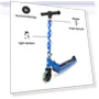 Превью Light-Up Kick Scooter with Adjustable Handlebar and Rear Brake — Push Scooters, Jetson