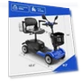 Thumbnail 4 Wheel Compact Foldable Electric Mobility Scooter with Lights and Basket — Mobility Scooters, WheelWavi