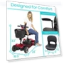 Thumbnail 4 Wheel Mobility Scooter - Electric Powered Wheelchair Device for Adults and Elderly — Push Scooters, Vive Health