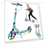 Thumbnail Foldable Kick Scooter with Double Braking System for Teens and Adults — Push Scooters
