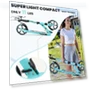 Thumbnail Foldable Kick Scooter with Double Braking System for Teens and Adults — Push Scooters