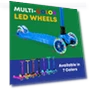 Превью 3 Wheel Kick Scooter for Kids with LED Lights and Adjustable Handlebar — Balance Bikes, Lifemaster