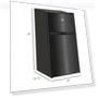 Превью 3.2 Cu.Ft Mini Fridge with Freezer, Double Door Compact Refrigerator — Mini Fridges, HOMCOM