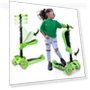 Thumbnail 3-Wheeled Scooter for Kids with LED Lights and Foldable Seat — Balance Bikes, Hurtle