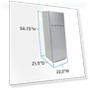 Превью Apartment Refrigerator Freestanding Slim Design Full Fridge with Top Freezer, 7.4 cu.ft — Cooling Solutions, West Bend