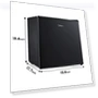 Thumbnail Compact Single Reversible Door Refrigerator, 1.6 Cubic Feet, Black — Mini Fridges, Midea