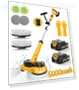 Превью 6000mAh Battery Electric Mop with Smart Display and LED Light — Cordless Vacuums & Sweepers, qimedo