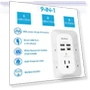 Thumbnail USB Wall Charger Surge Protector 5 Outlet Extender with 4 USB Charging Ports — Power Solutions & Surge Protection, Addtam